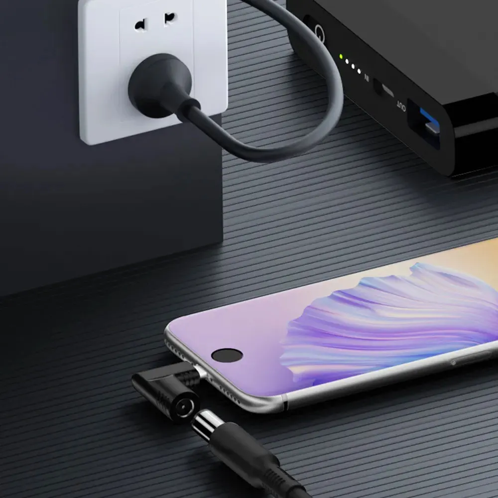 

1PC USB Type-C Female To DC Male Jack Plug Converter 65W PD Laptop Power Charger Supply Adapter Connector For Lenovos/HPs/DELL