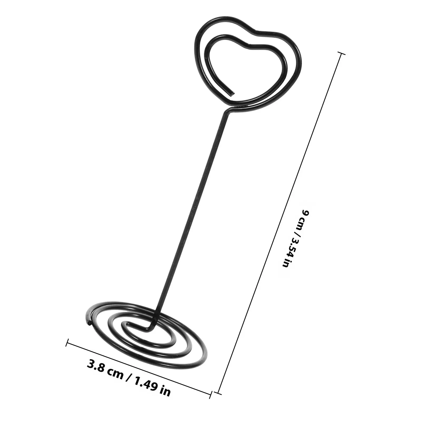 10Pcs Star Memo Clip Steel Wire Table Number Holder Black Card Holder Photo Display Stand for Wedding Restaurant Office Memo