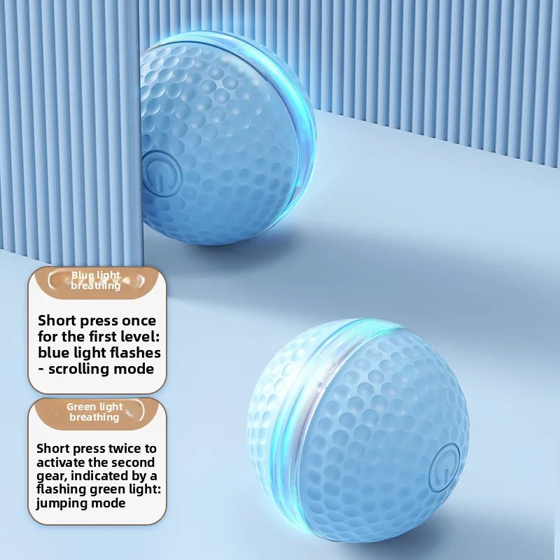 Indestructible Honeycomb Rubber Electric Dog Ball Automatic Self Jumping Rolling Interactive Chew Resistant Toy for Dogs - view 4