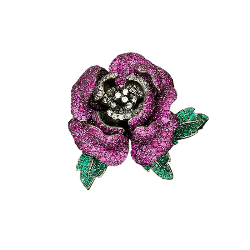 

925 silver brooch high-end female luxury temperament