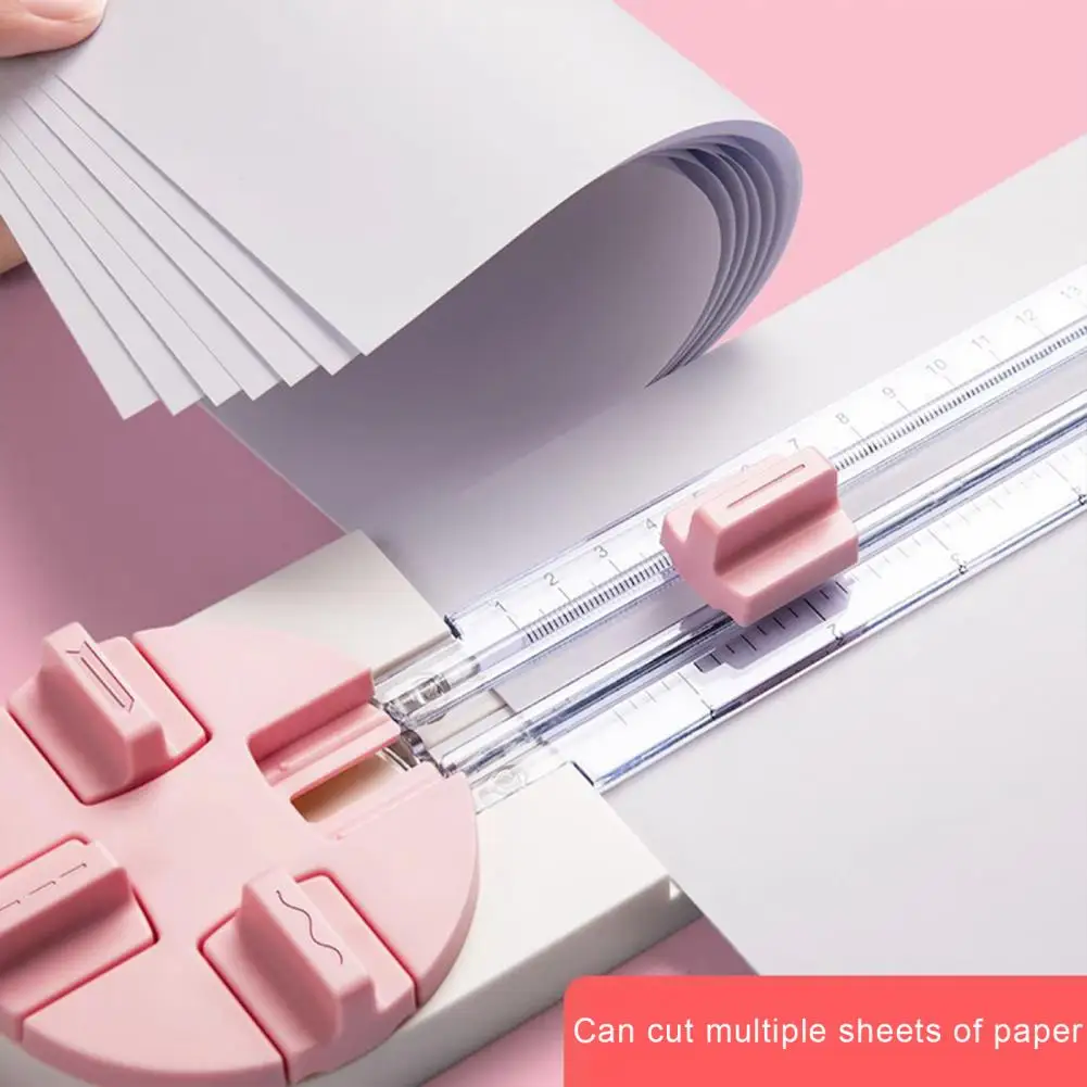 Paper Trimmer with Scale Multi-functional Craft with 4 Rotating Blades for Precision Cutting for Cardstock