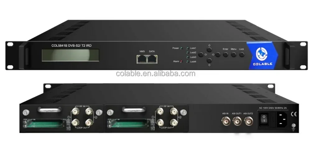Digital professional Decoder  DVB-S2 DVB-T/T for encrypted channels with CAM /Slots COL5841B