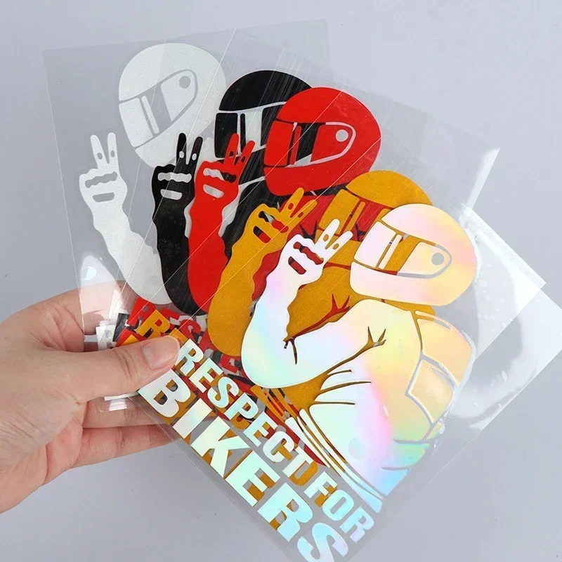 1pc 15x11CM Car Motorcycle Stickers Car Motorcycle Rider Shape Auto Body Styling Car Decoration Stickers Rear Windshield Decal