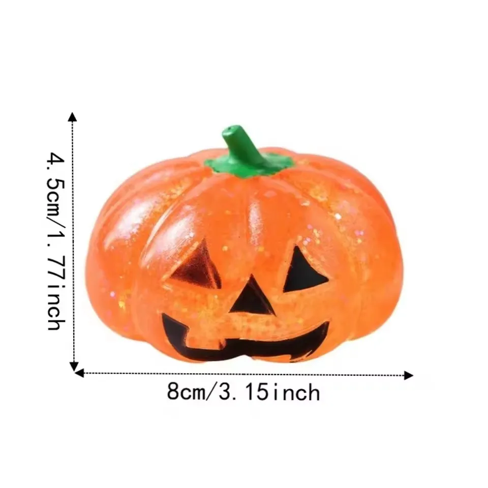 Squishy Maltose Halloween Pumpkin Stress Ball Fidget Sensory Toy for ADHD Autism Slow Rebound Squeeze Toy Adults Halloween Gift