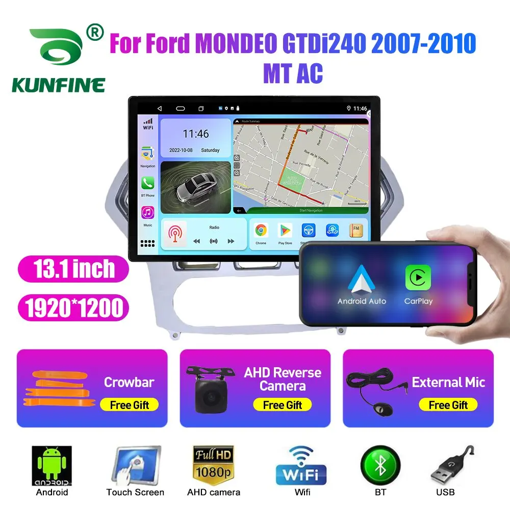 

Автомобильный радиоприемник 13,1 дюйма для Ford MONDEO GTDi240 2007-10 автомобильный DVD GPS-навигатор стерео Carplay 2 Din центральный мультимедийный Android авто