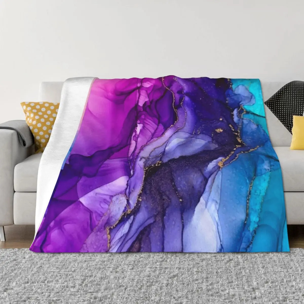 

Abstract Vibrant Rainbow Ombre Throw Blanket Luxury Luxury St For Baby Blankets