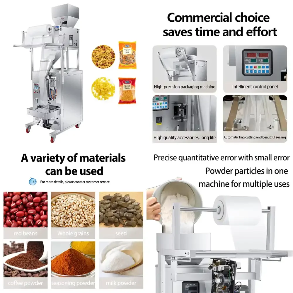 Large Capacity Granular Powder Packaging Machine Potato Chips Banana Chips Pistachio Snacks Dried Fruit Bag Packaging Machine