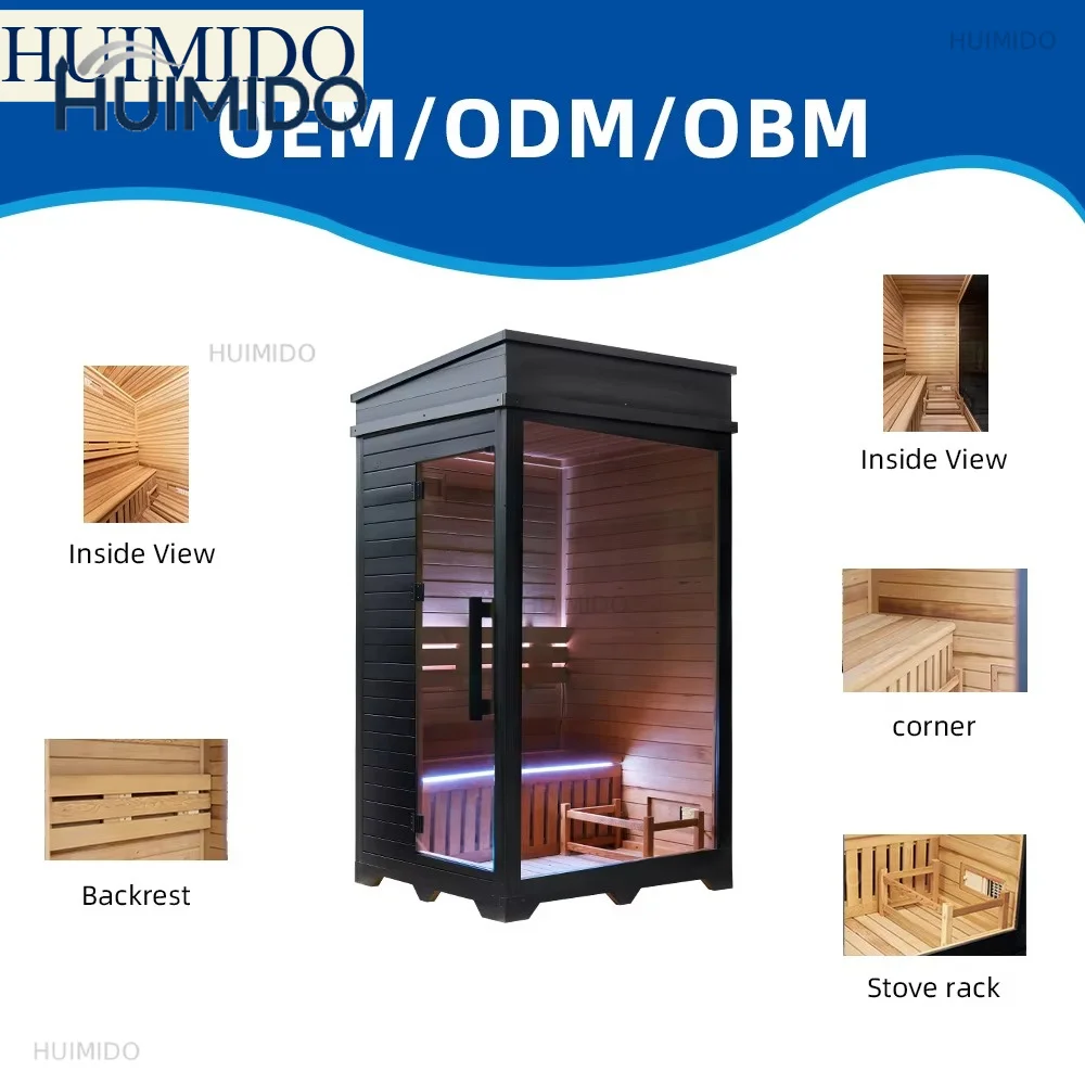 Black Theme Indoor Home Sauna, High Quality at Low Price, Suitable for 2 People, Direct from Factory Wholesale