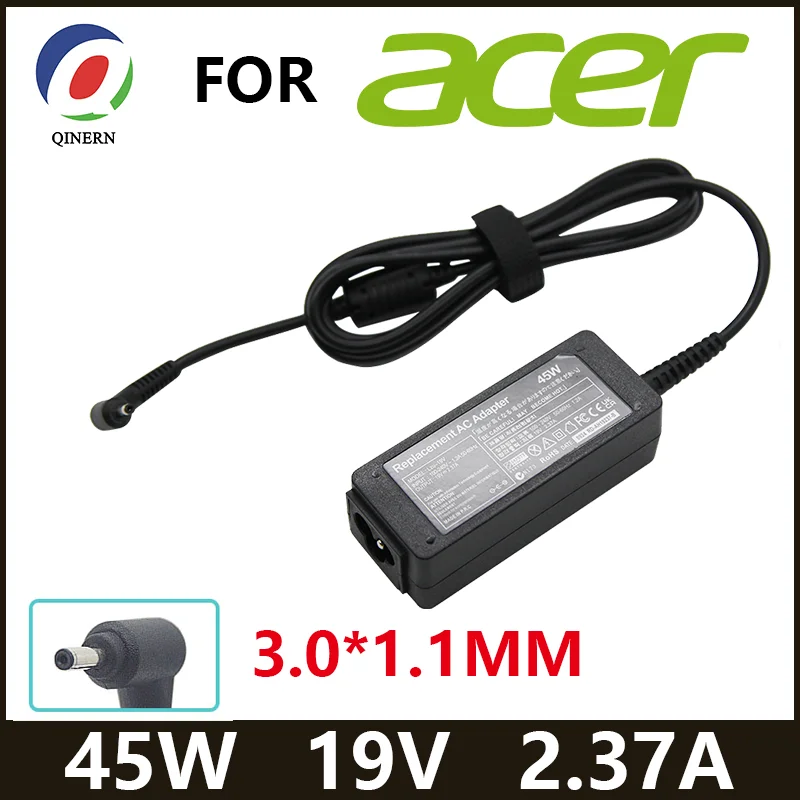 19V 2.37A 45W 3.0*1.1MM Laptop Adapter Charger For Acer Aspire S7 391 V3-371 Switch12 PA-1450-26 A13-045N2A 547H Chromebook 11