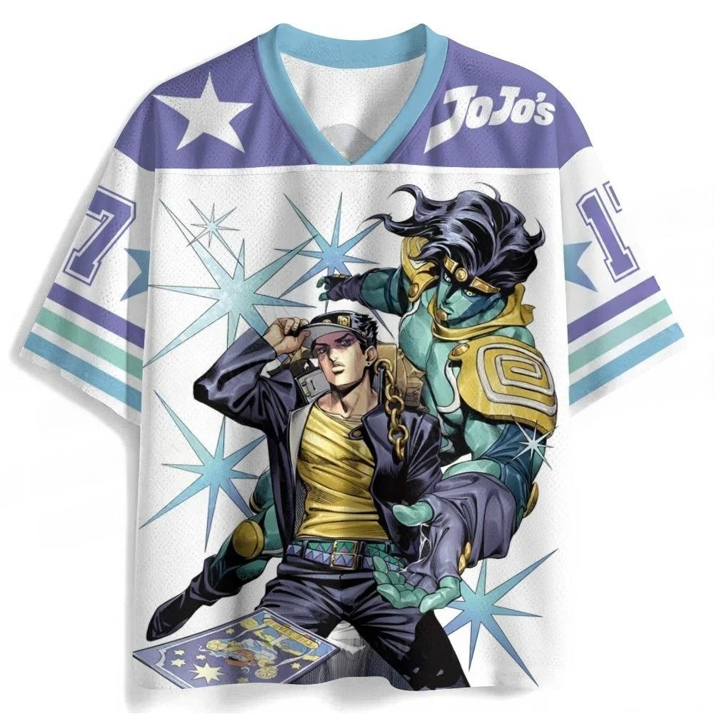 JOJO's Bizarre Adventure Jotaro Kujo T-shirt, American Street Style Anime 3D Print, Men's and Women's Casual Sports T-shirt