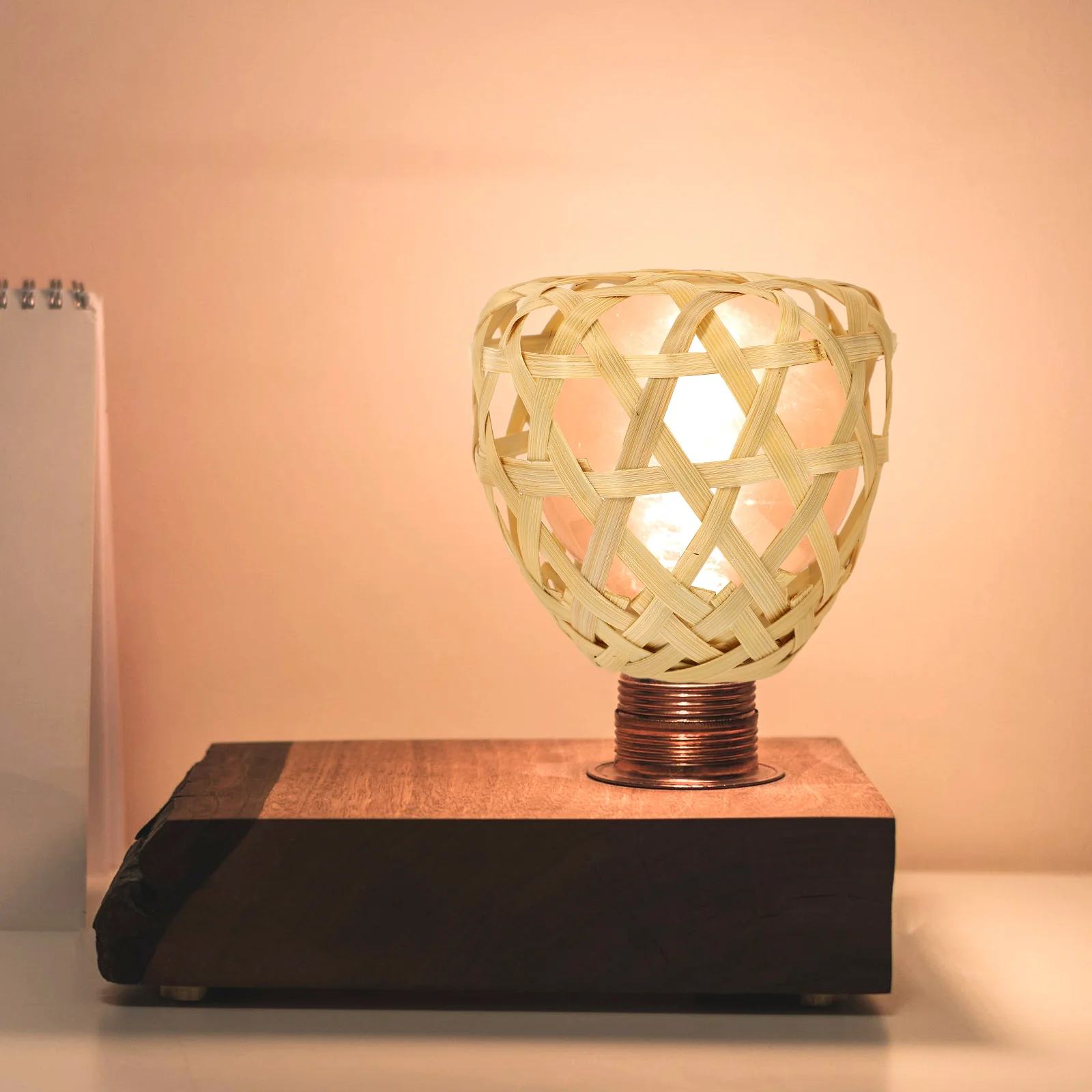 

Bamboo Lampshade Woven Pendant Light Cover Mini Globe Chandelier Shade Replacement for Ceiling Lights Decor