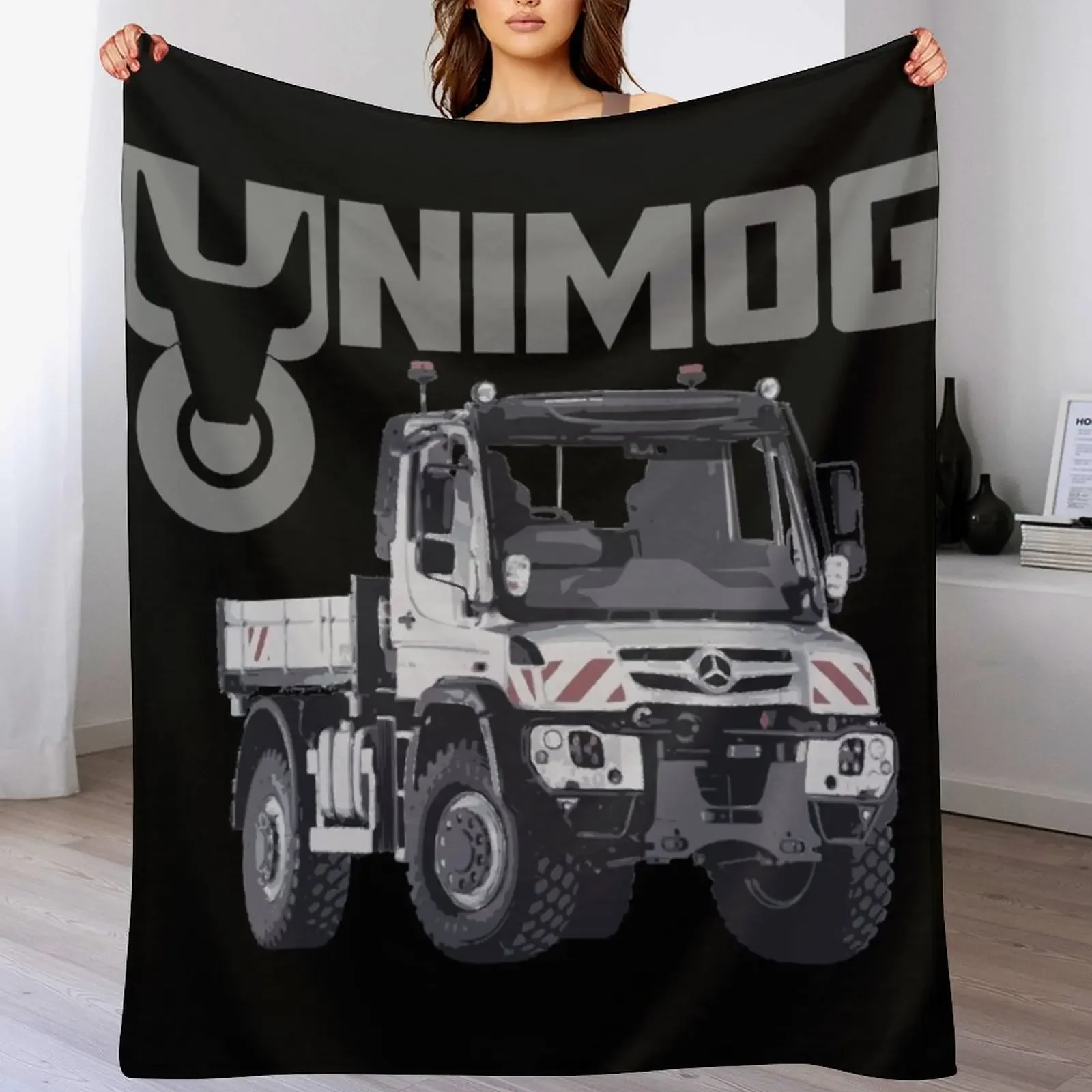 

UNIMOG 530 (UNIversal-MOtor-Gert) - on black Throw Blanket blankets ands Furrys Extra Large Throw Blankets