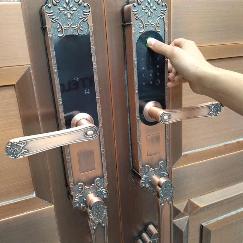 

Door fingerprint lock Double door intelligent password lock