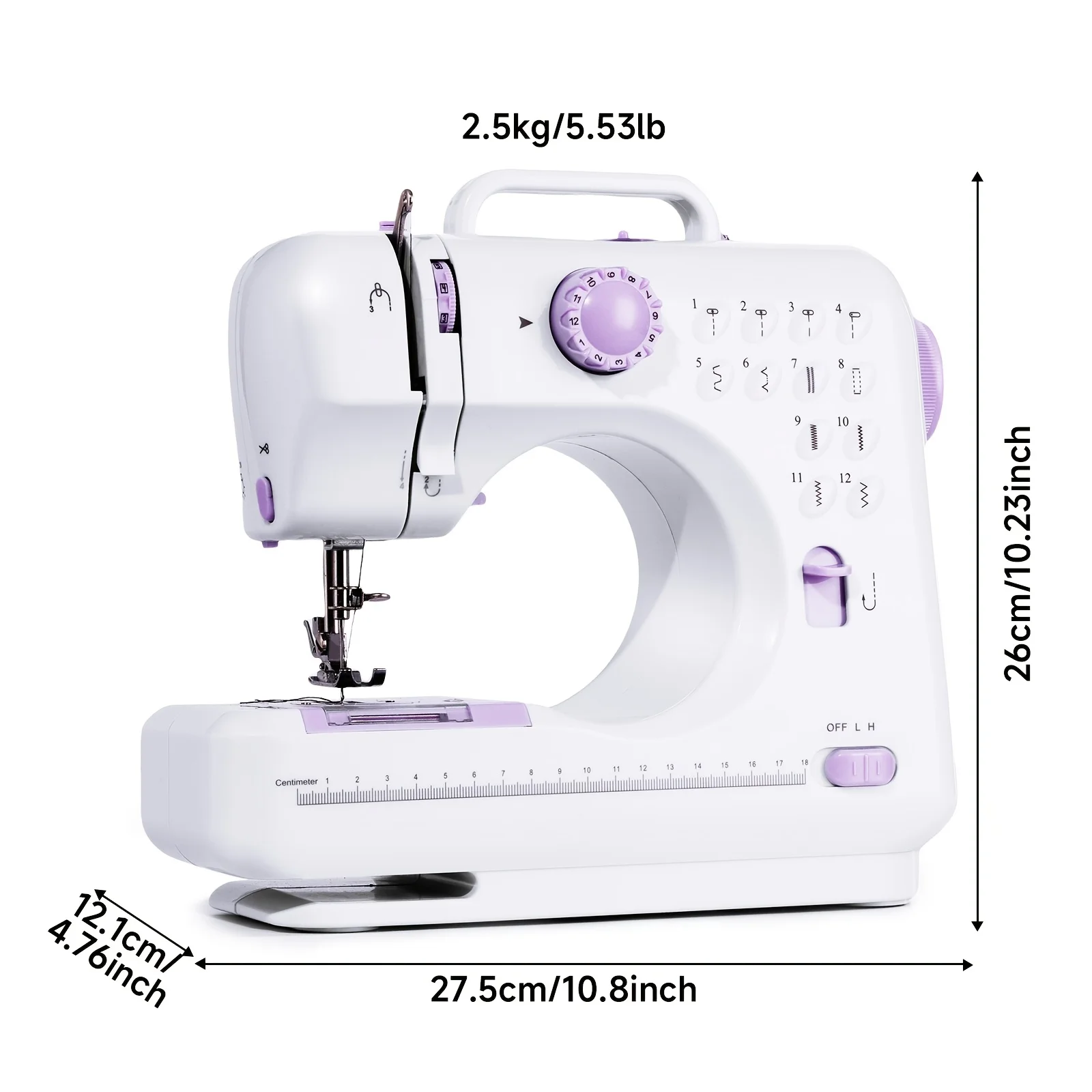 2025 Portable Electric Sewing Machine Pro With 12 Stitches Patterns,  Multifunctional Home Sewing Machine Parents sewing tools