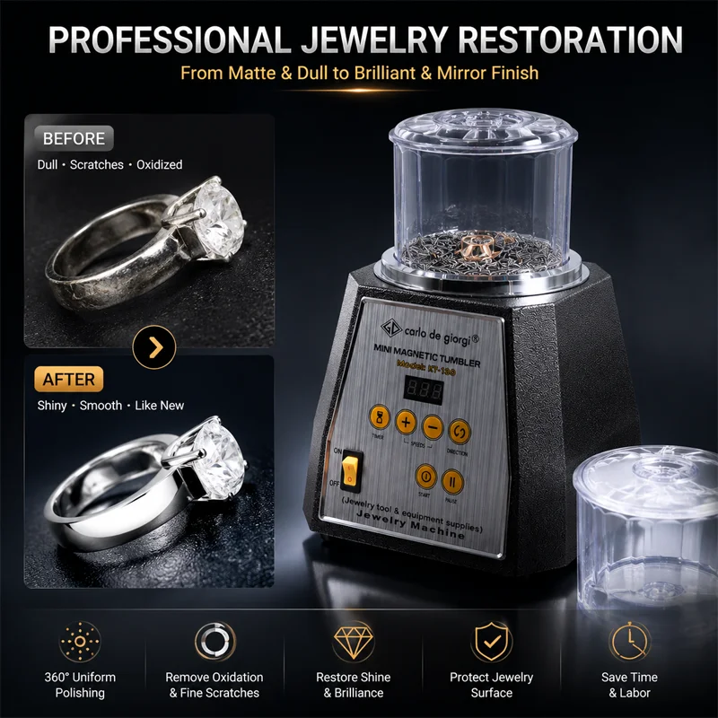 PHYHOO Mini Magnetic Tumbler K - Jewelry Magnetic Tumbler Polisher Pin 评论和价格