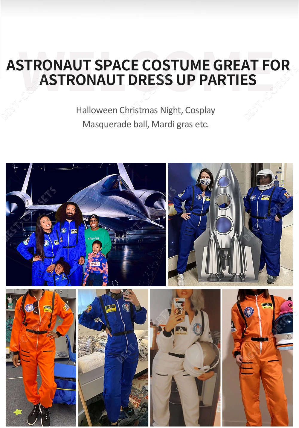 Costume da astronauta NASA deluxe per adolescenti