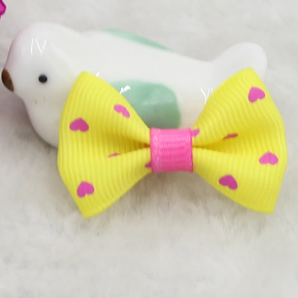 

50pcs Ribbon Bow Kids Handmade Hair Accessories Fresh Patterns Crafts DIY Fabrics Ornaments Child Toddler Girl Pet Birthday