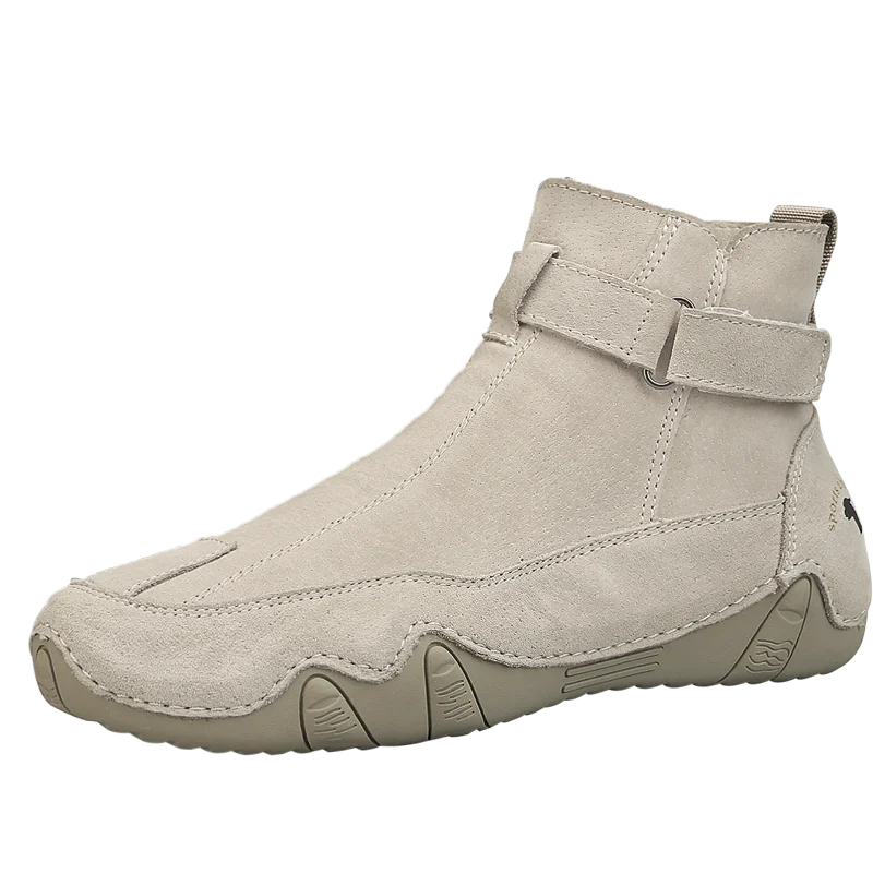 

GIOIO Высокие мужские туфли из свиной кожи с боковой молнией, городские дорожные ботинки, ботильоны большого размера