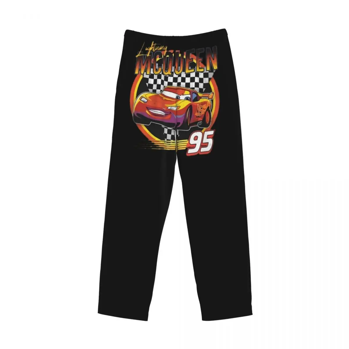 Pantalones de pijama de dibujos animados Lightning Mcqueen para hombre con estampado personalizado, ropa de dormir para coches, pantalones de salón para dormir con bolsillos