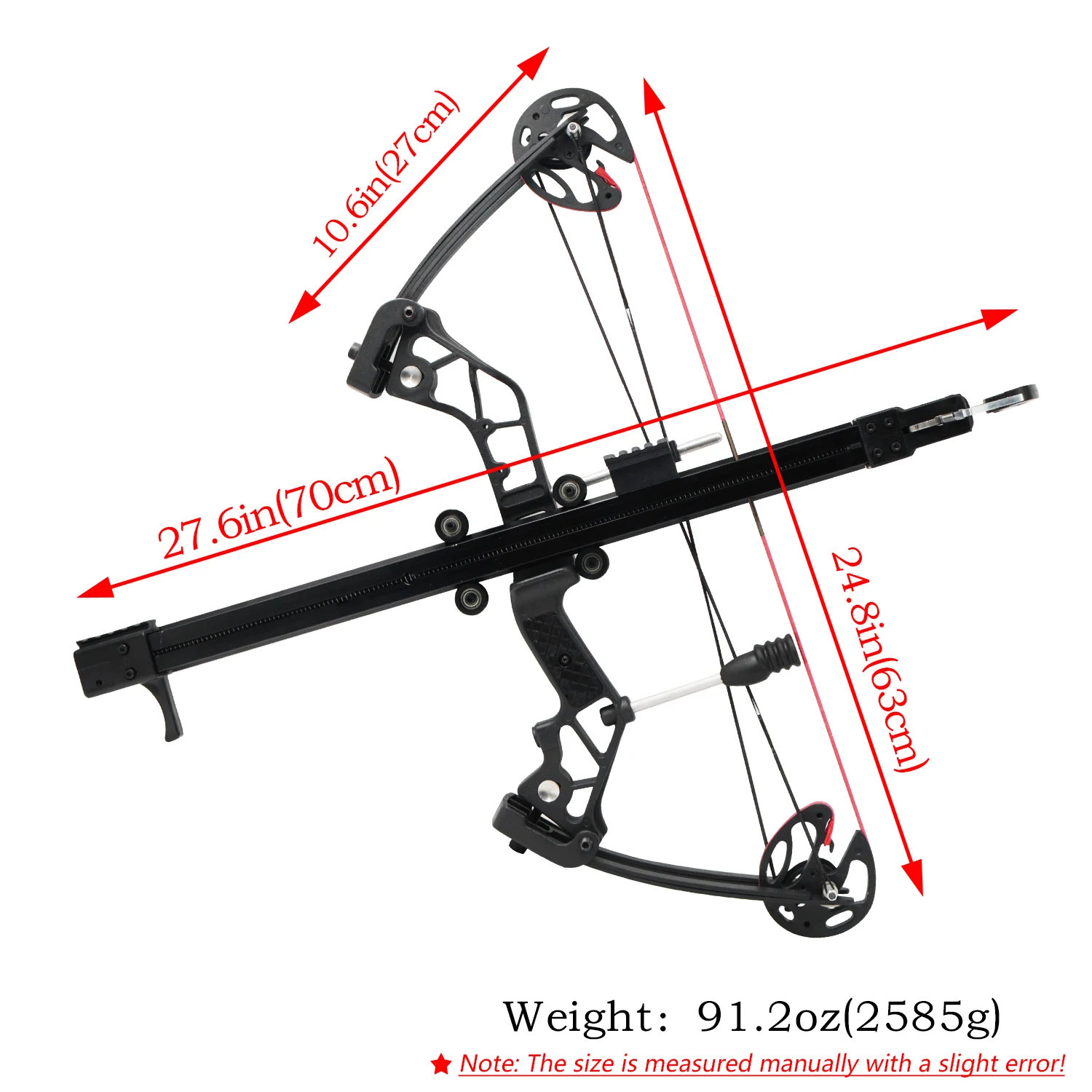 Black Steel Ball Compound Slingshot Professional Outdoor Hunting Accurate Shooting Steel Ball Slingshot Heavy Duty Slingshot