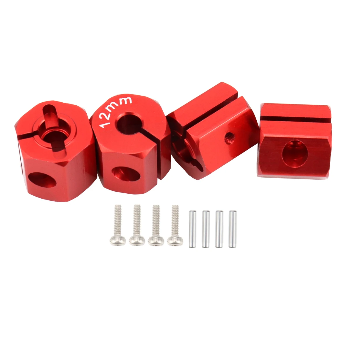 Aluminium 5/6/7/8/9/10/11/12 mm Adapter Sechskant 12 mm Antriebsnabe mit Stiftschrauben für RC Auto Track Truck HSP HPI Tamiya Traxxas Slash