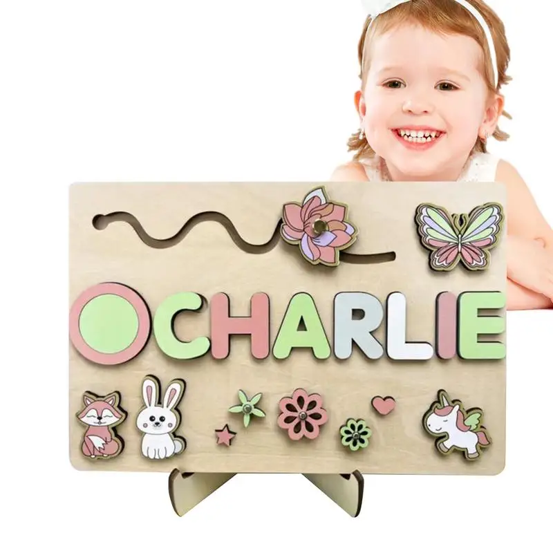 Alphabet Name Puzzle Cute Wooden Alphabet Learning Toys Cute Wooden Letter Puzzle For Color And Letter Recognition