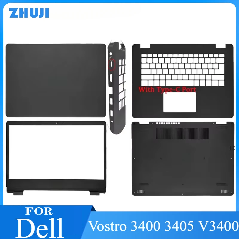 

New For Dell Vostro 3400 3405 V3400 LCD Back Cover Front Bezel Palmrest Bottom Case Laptop Housing Cover Top Lower Case 14 Inch