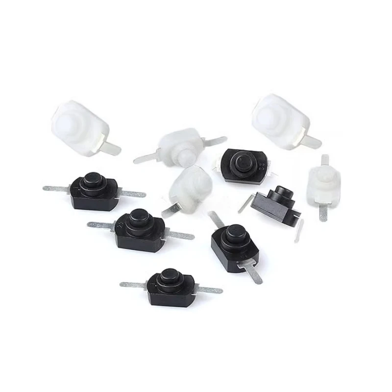 

10PCS 12*8MM DC 30V 1A On Off Mini Push Button Switch for Electric Torch 1208YD Self Locking