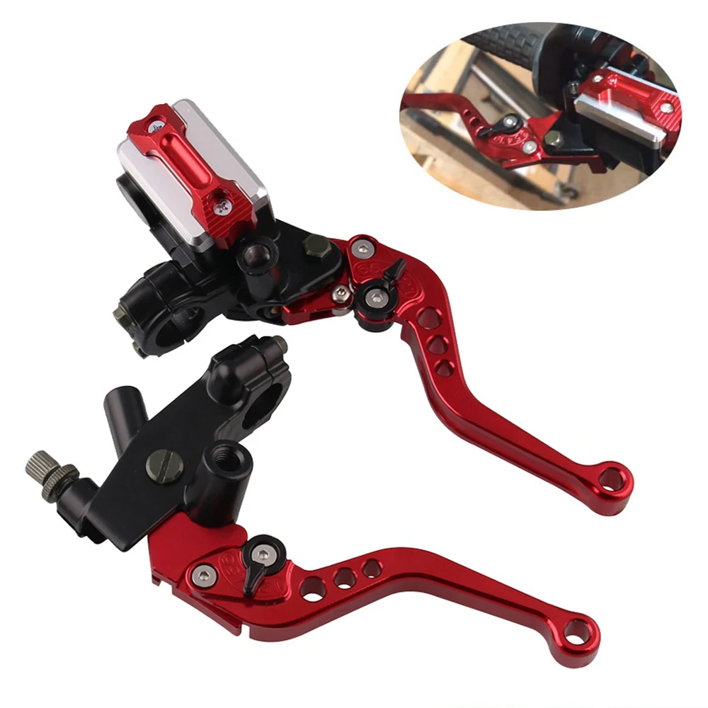 Embrague de línea modificada para motocicleta, bomba de freno hidráulico, palanca de freno de disco de tambor ajustable, freno de tambor universal de 22mm