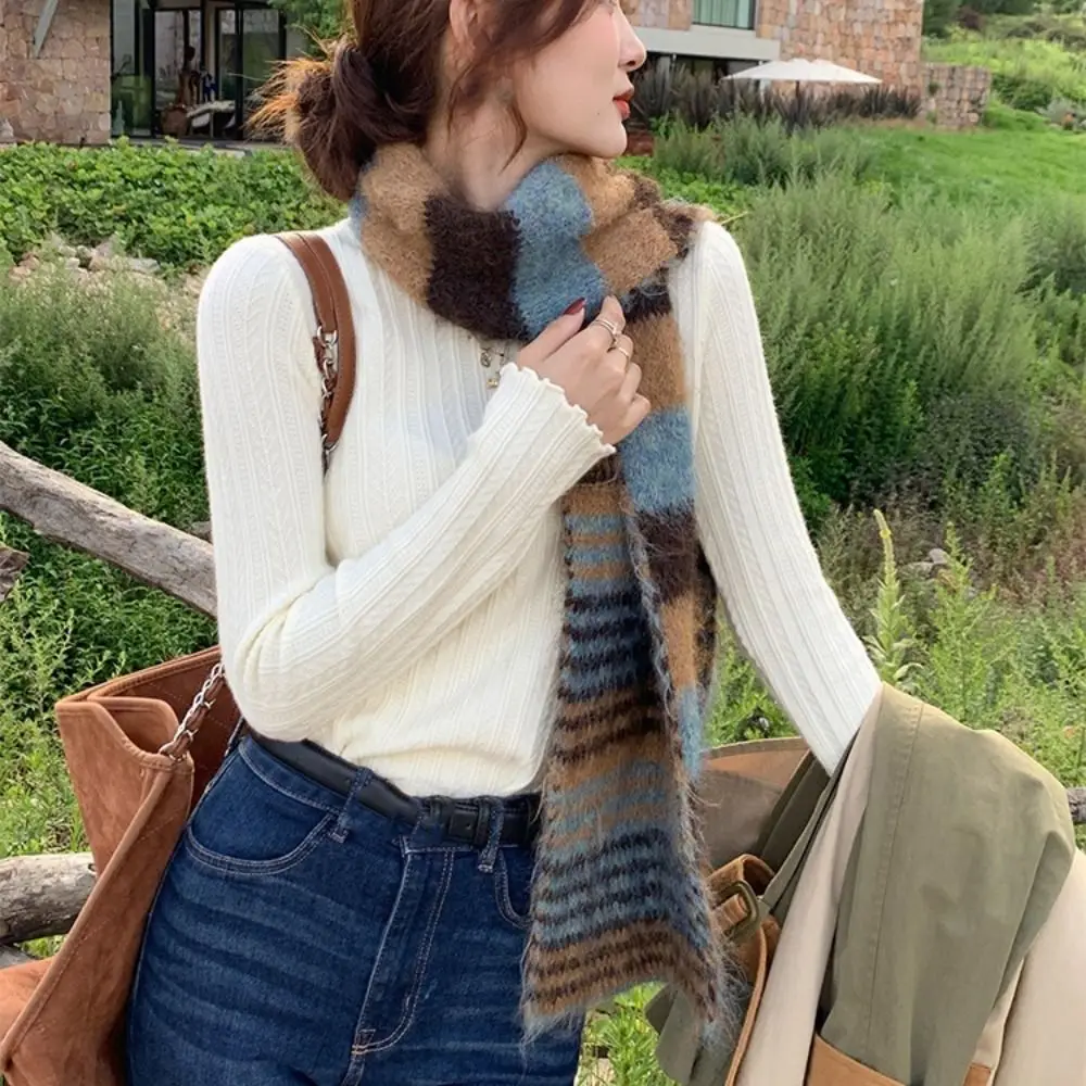 

Вязаный свитер с рюшами и длинными рукавами, облегающий, для женщин, на весну, осень, зиму