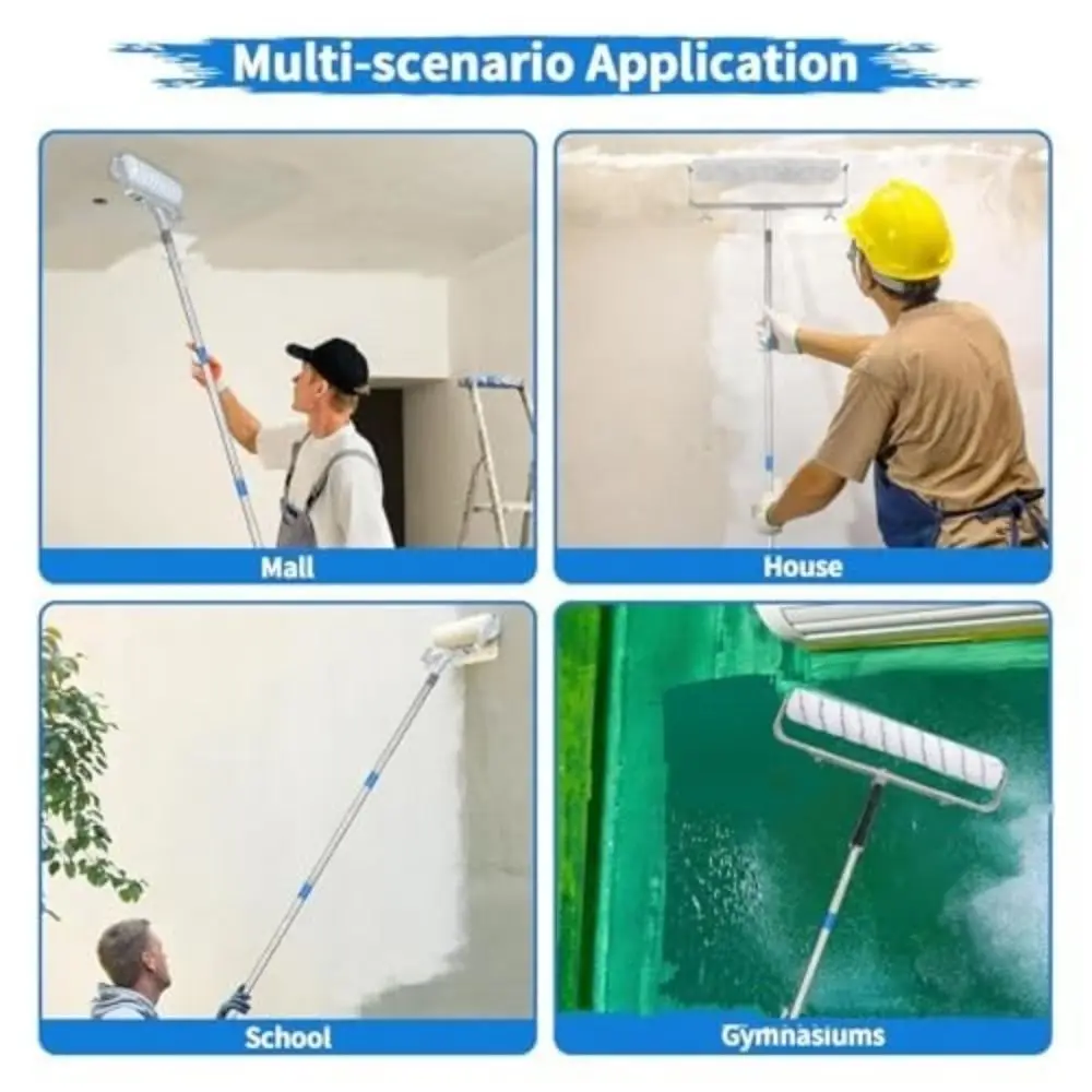 Aluminum alloy Adjustable Paint Roller Wall Painting Tools Replacements Accessory Roller Paint Brushes Wall Ceilings Alat