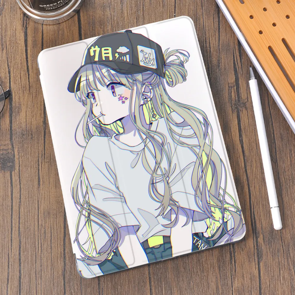 

Cute Anime Case for iPad Mini 6 Pro 11 12.9 10.5 with Pencil Holder Air 4 5 9.7 6th 5th 10.2 8th 7th 9th Generation 2021 Case