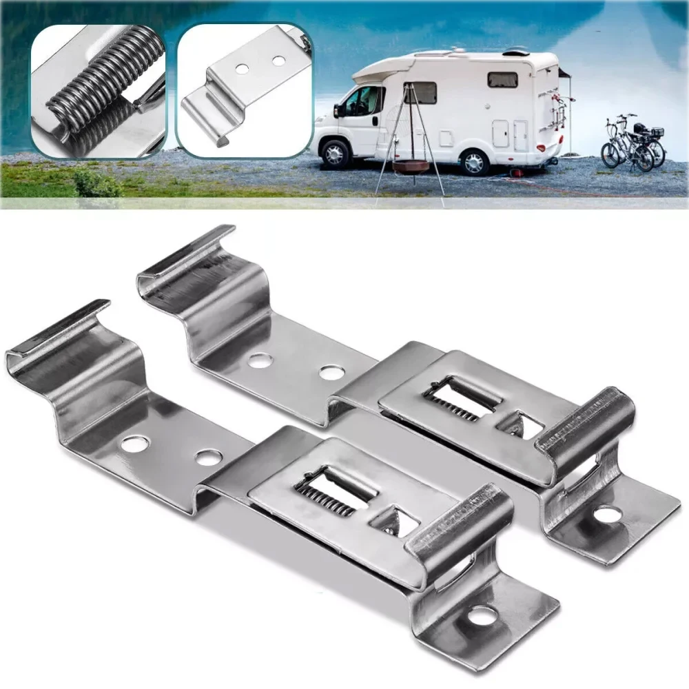 Car License Plate Frame Holder Trailer Number Stainless Steel Bracket Cars Frame Holder Clamps Trailer Number Plate Clips