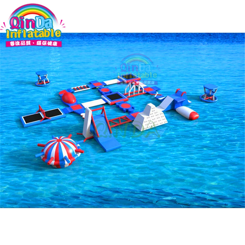 Beach floating water theme park adult yacht amusement park on sea