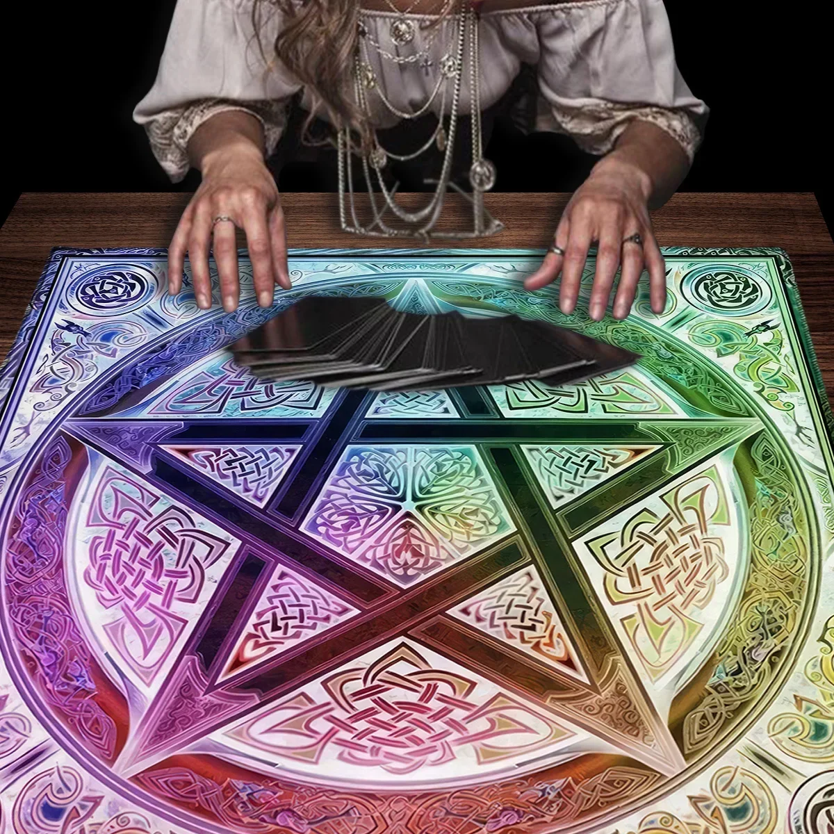 Altar Cloth Tarot Table Cover Starry Twelve Constellations Love Career Oracle Card Tablecloth Moon Tarot Table Cloth Divination