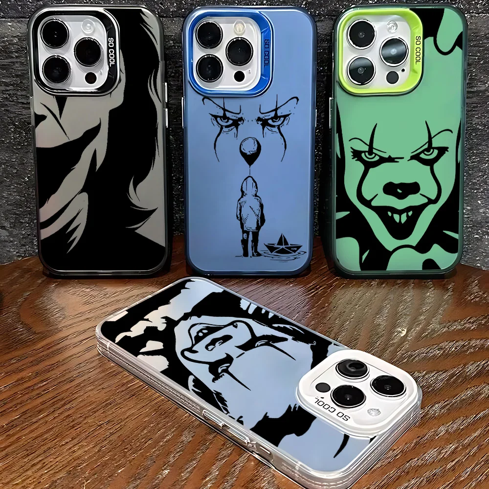 Matte Shockproof Cover Scary Clown Case for Joker Samsung A73 A72 A55 A54 A53 A35 A34 A33 A32 A30 A24 A23 A22 A14 A05 4G 5G