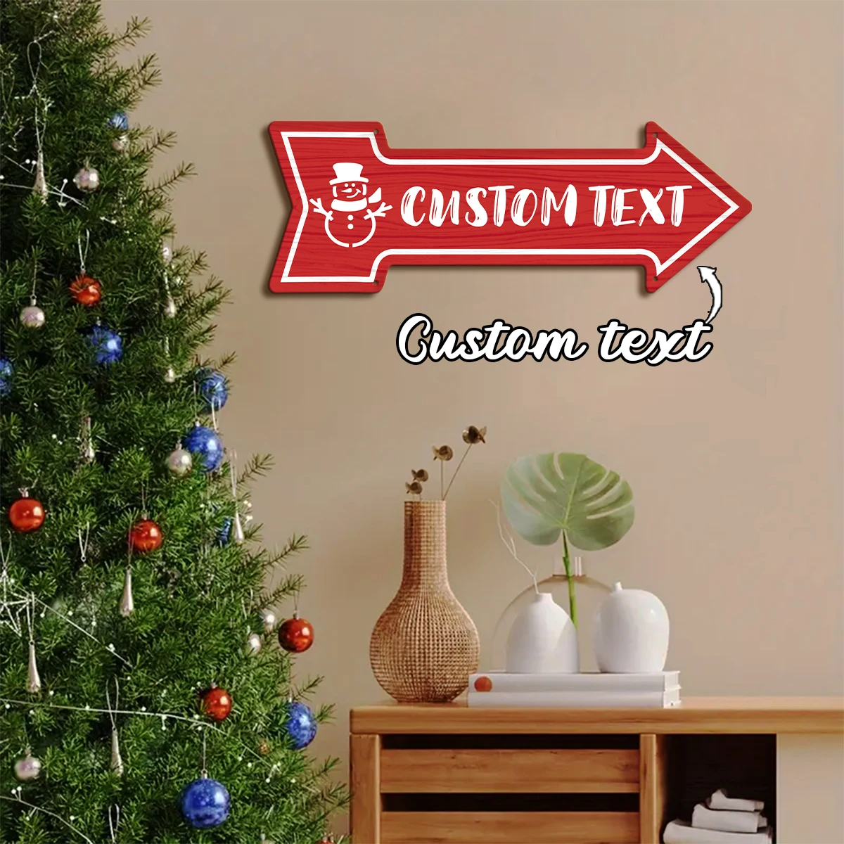 1pc Custom Christmas decor Arrow Metal Tin Sign,Vintage Wall ArtPlaque ,Home Room Restaurant Cafe Bar Garage Outdoor Decor Gift