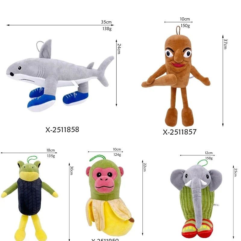 Italian Brainrot Plush Tung Tung Tung Sahur Tralalelo Tralala Stuffed Pillow Shimpanzini Bananini Plushies Toy For Kid Gifts