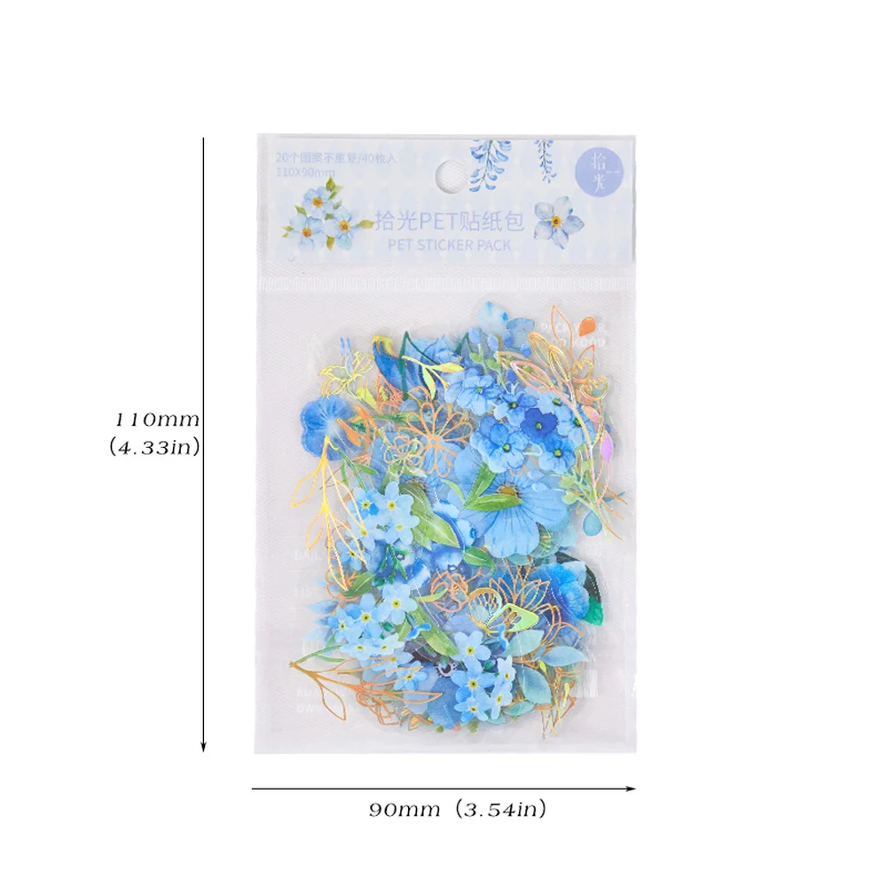 Наклейки в виде цветов, 40 стилей