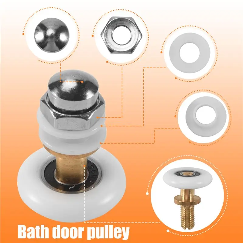 AB02 Shower Sliding Door Roller Runner Wheel 27Mm Wheel Diameter