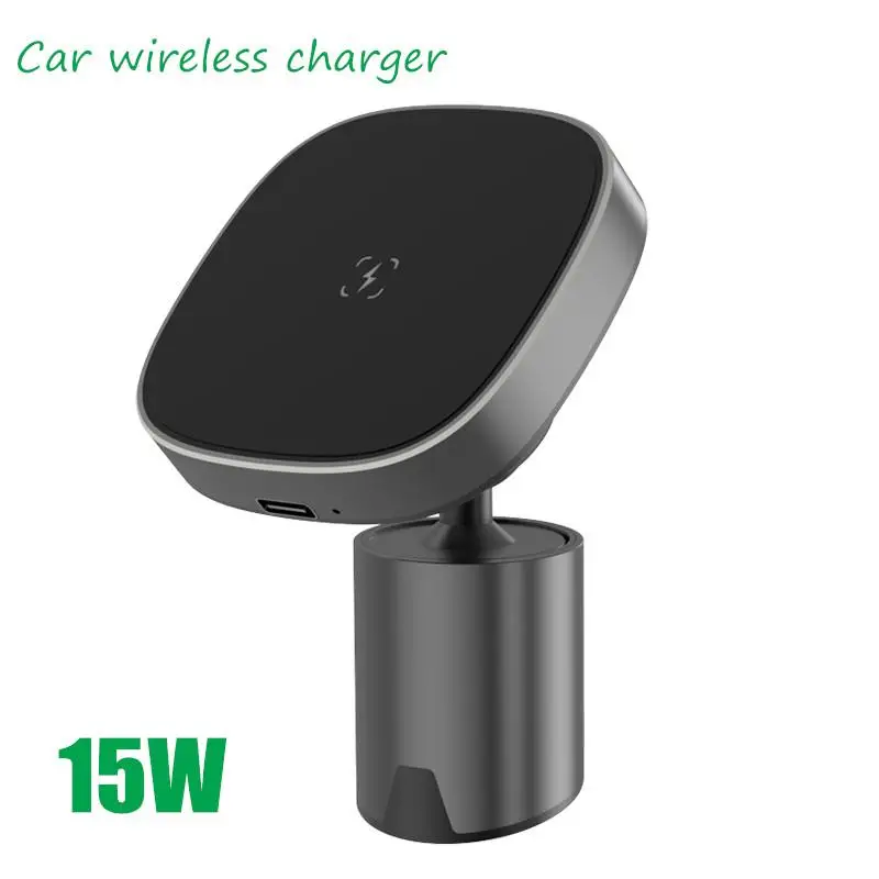 

15W Car Wireless Charger for Iphone 13 12 Pro Max Mini Macsafe Aluminum Alloy Magnetic Car Phone Charger Holder Magsafe Stand