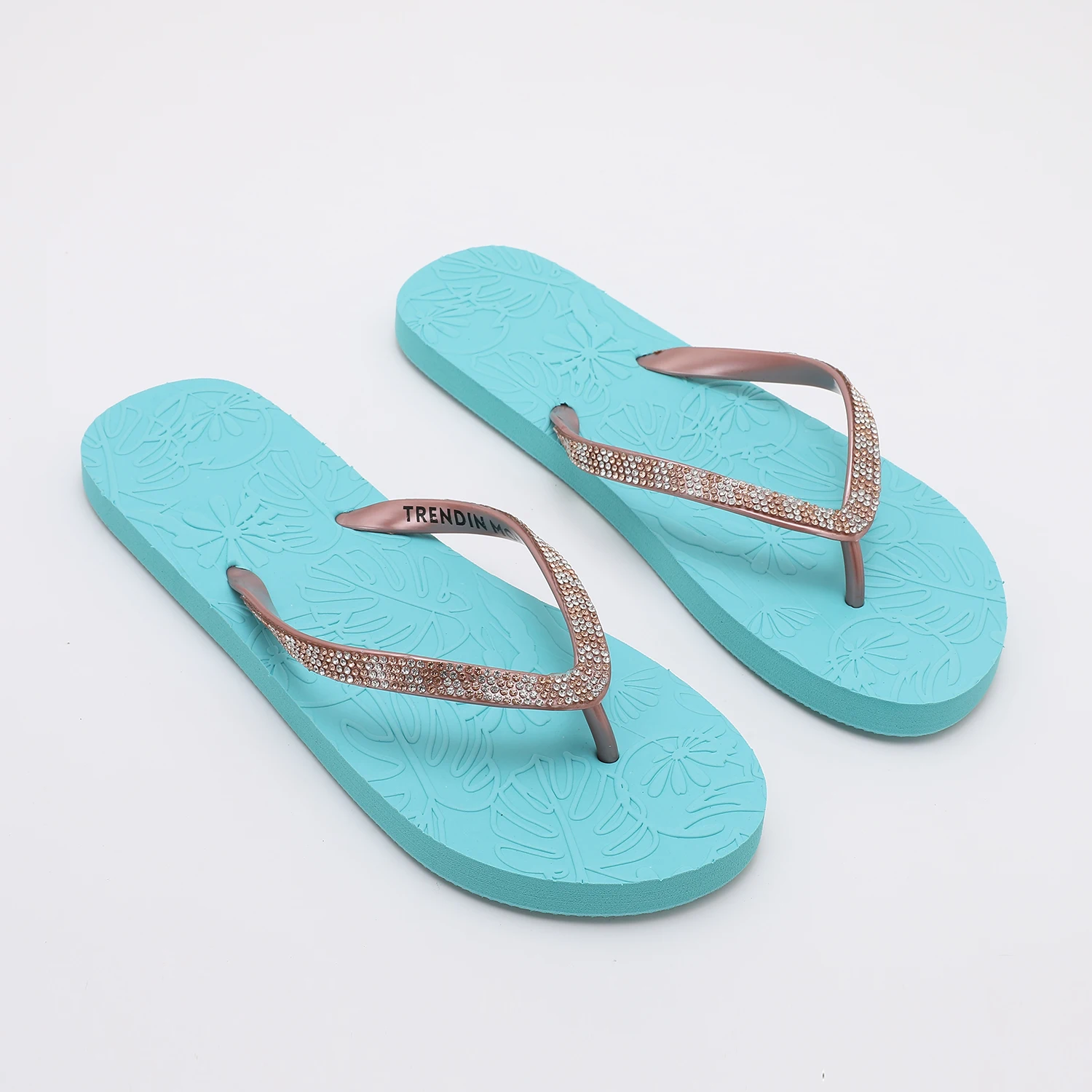 Damen-Flip-Flops, leichtes und weiches Fußbett, Strandsandale mit dünnen Trägern