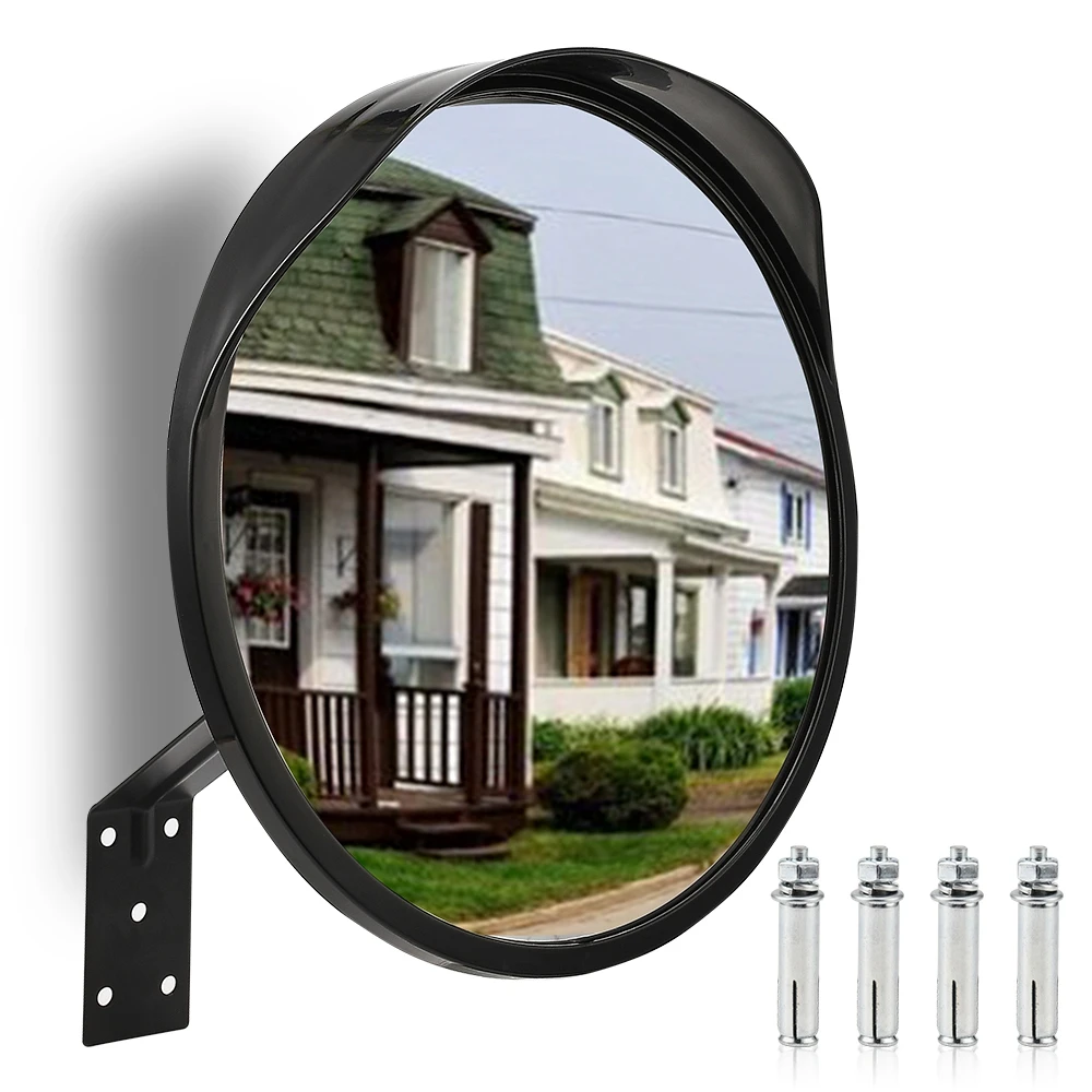 1PC Safety Convex Acrylic Mirror Security Outdoor Traffic Garage Corner Mirror Adjustable Wide Angle View Mirror