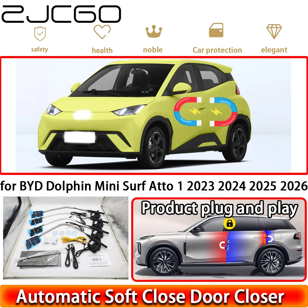 

for BYD Dolphin Mini Surf Atto 1 2023 2024 2025 2026 Soft Close Door Kit Power Closing Latch System Auto Pull Door Easy Close
