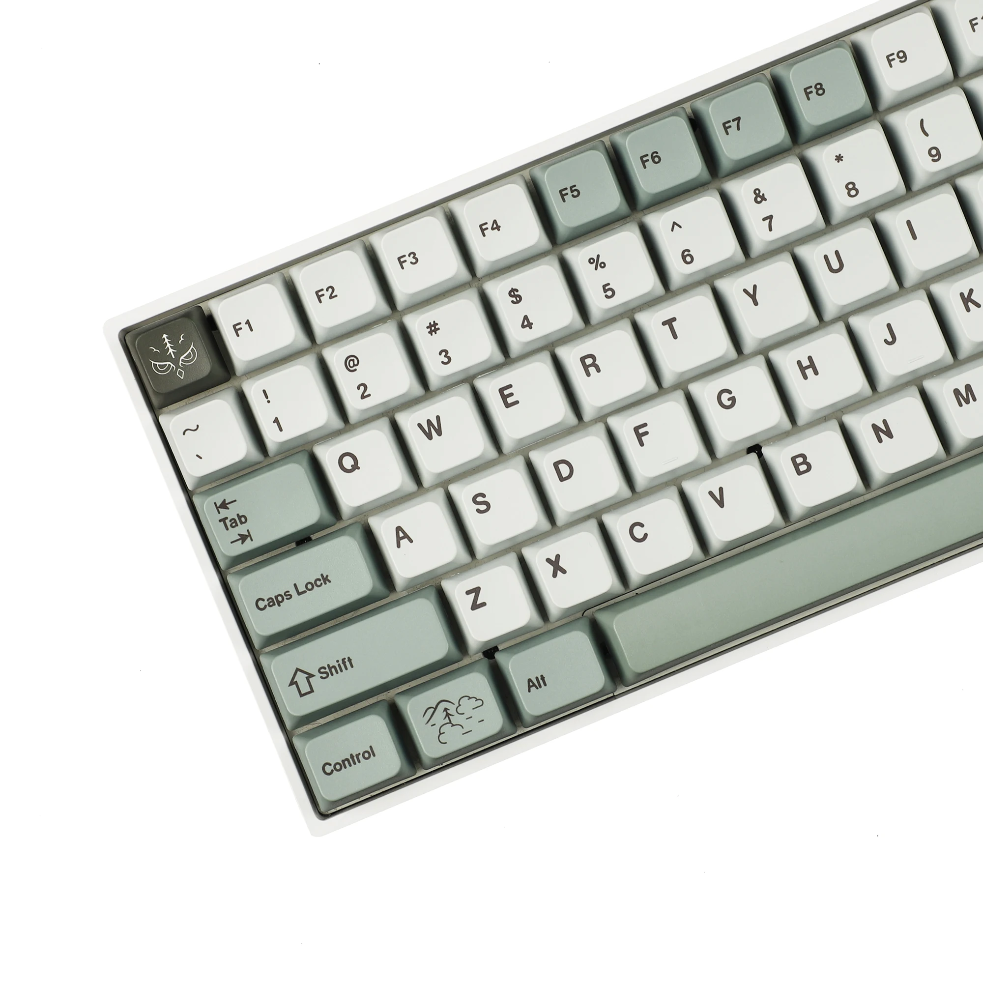 141 teclas de niebla densa MDA Perfil de tinte ergonómico Sub PBT teclas para teclado MX