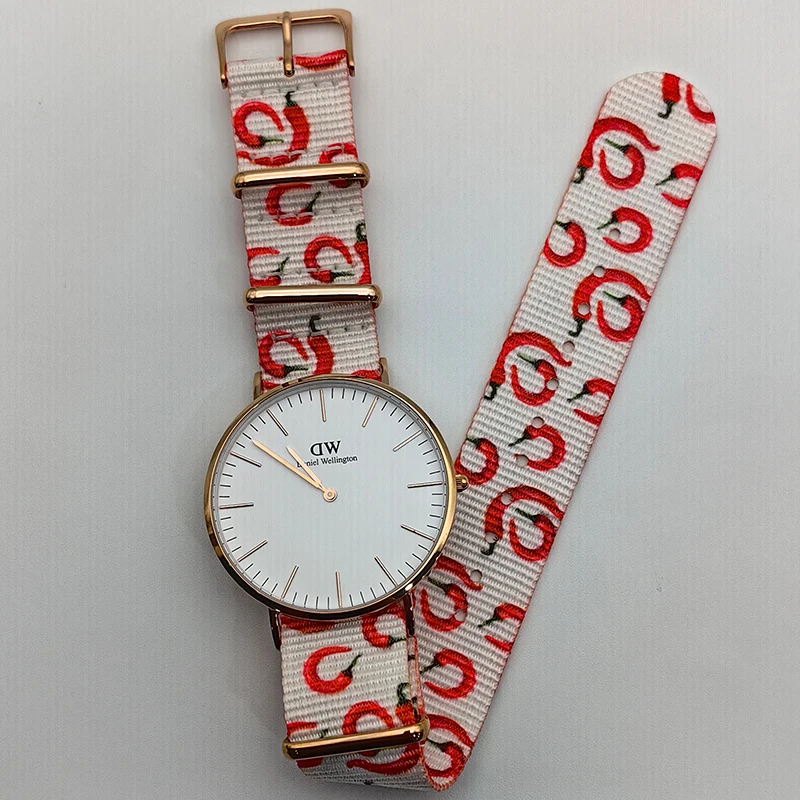 Hot Selling Nato Nylon Canvas Striped Ribbed Woven Watch Strap Seatbelt Wrist bands 16 18 20 22 mm Fabric Straps