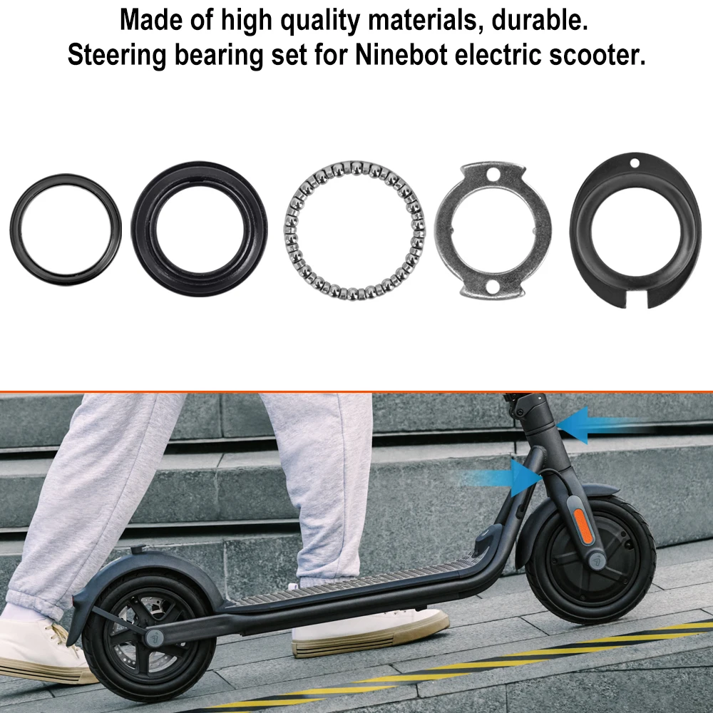 Scooter elettrico Forcella Anteriore Tubo Cuscinetto Ciotola Dispositivo di Sterzo Rotante per Scooter Elettrico Ninebot Segway F20 F30 F40 Parti