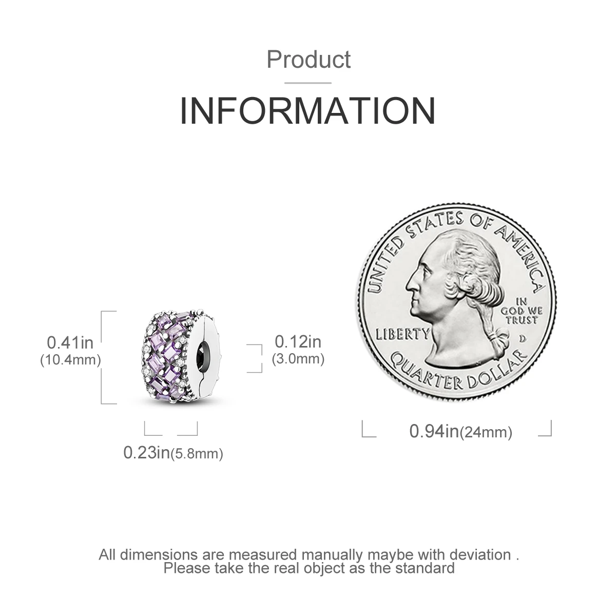 Charms passend für Originalperlen, 925er Sterlingsilber-Clip-Charms, Zirkon-Silikon-Abstandshalterperlen, passend für Armbänder, Damen-DIY-Geschenk – Detail 25