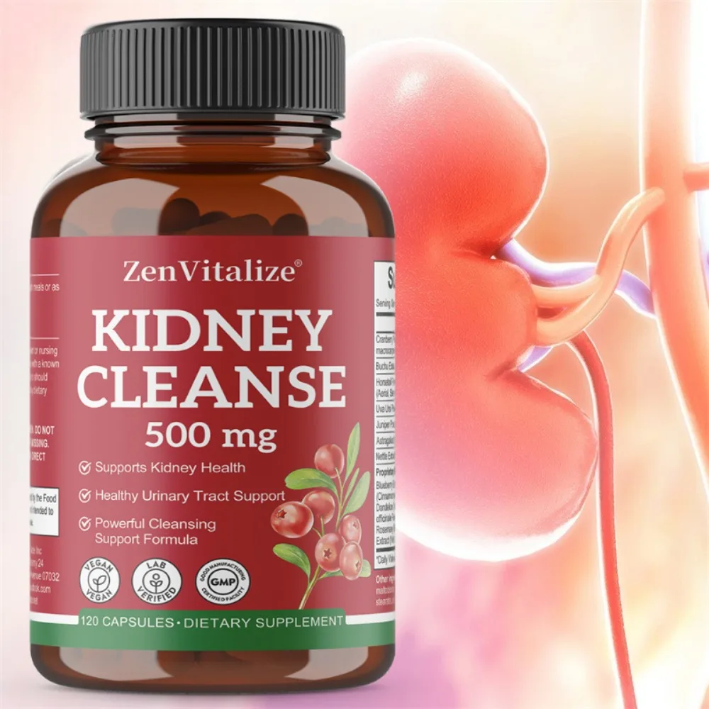 

Kidney Cleanse Capsules with Cranberry Extract Helps Support Healthy Kidneys & Urinary