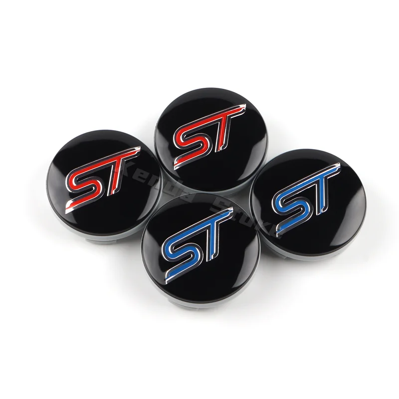 4PCS 54mm ST Line Car Wheel Center Hub Caps Rim Cover For Ford Focus Mondeo Mustang Fiesta Kuga MK2 Everest Escape Accessories